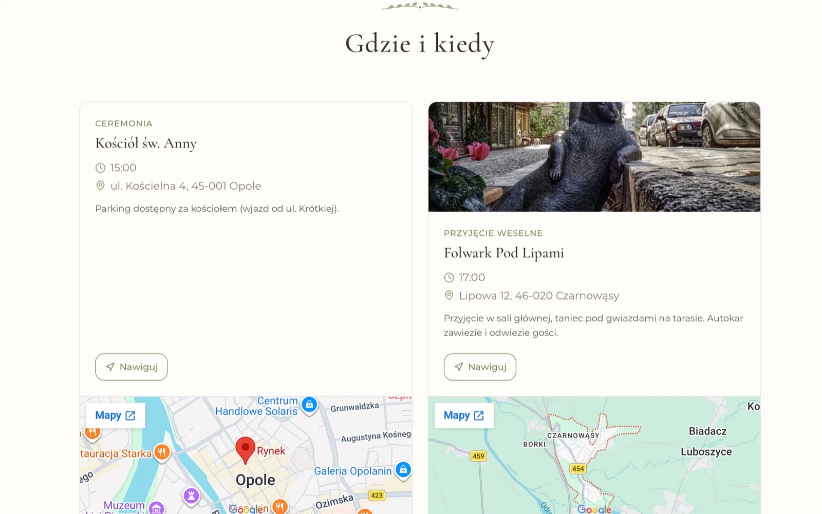 Podgląd: Lokalizacja i noclegi